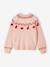 Gilet jacquard Noël détails brillants fille rose poudré 2 - vertbaudet enfant 