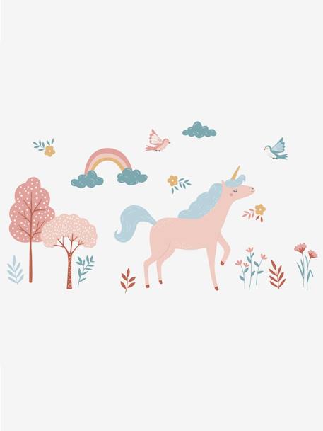 Stickers XL licorne rose imprimé 1 - vertbaudet enfant 