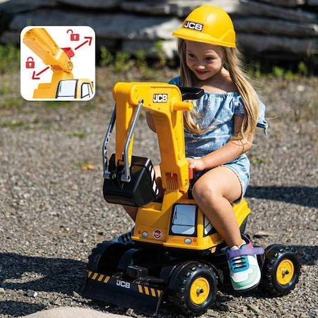 Pelleteuse JCB avec cabine rotative, bras de pelle et godet articulés et assise ouvrante - FALK - Dès 3 ans - Fabriqué en France JAUNE 4 - vertbaudet enfant 