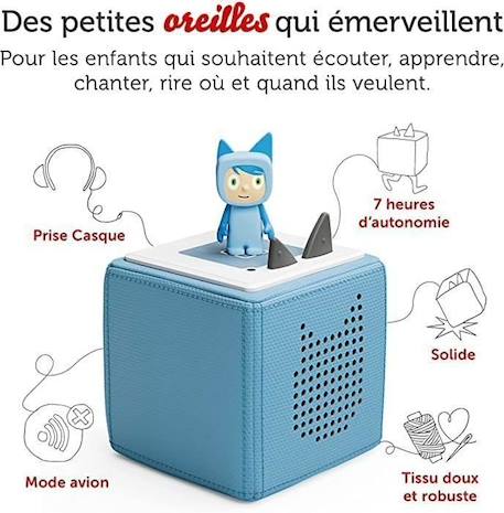 tonies® - Coffret Toniebox Mission avec la Pat'Patrouille - Bleu - Boite à histoire BLEU 2 - vertbaudet enfant 