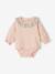 T-shirt body col volanté bébé personnalisable ivoire+rose poudré 6 - vertbaudet enfant 