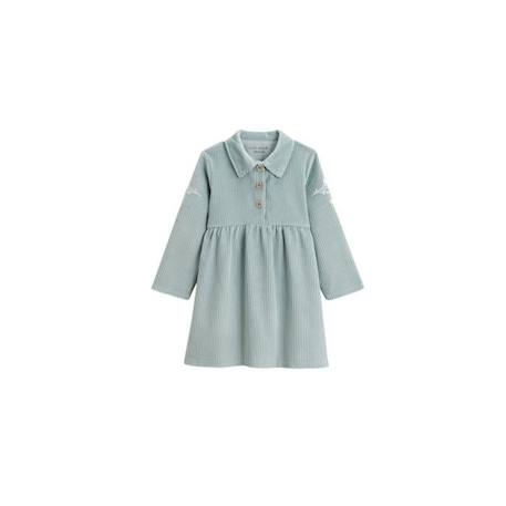 Robe bébé en velours côtelé Alma BLEU 1 - vertbaudet enfant 