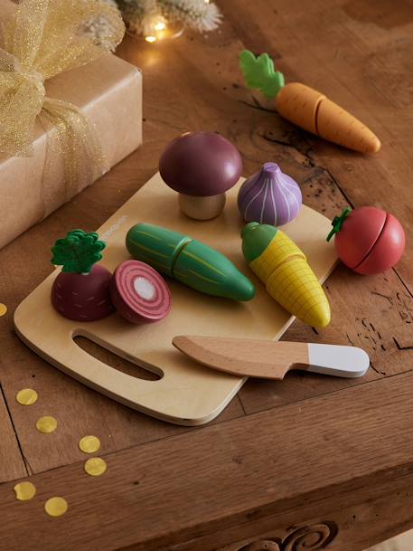 Set de légumes à couper en bois FSC® beige 1 - vertbaudet enfant 