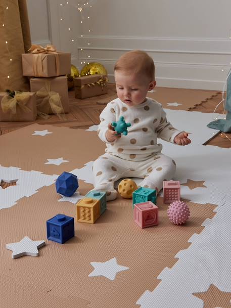 Grand tapis 9 dalles en mousse étoiles+terrazzo 2 - vertbaudet enfant 