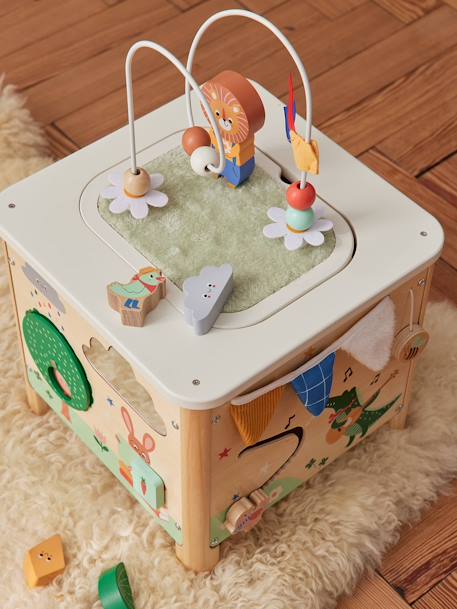 Cube d'activités sensoriel en bois FSC® Les animaux joyeux 4 - vertbaudet enfant 