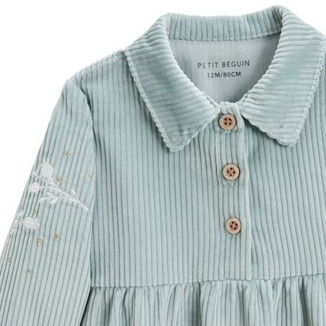 Robe bébé en velours côtelé Alma BLEU 2 - vertbaudet enfant 