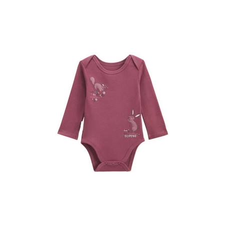 Lot de 2 bodies bébé manches longues PETIT BEGUIN - Meilleure Copine - Rose - Label OEKO-TEX ® ROSE 3 - vertbaudet enfant 