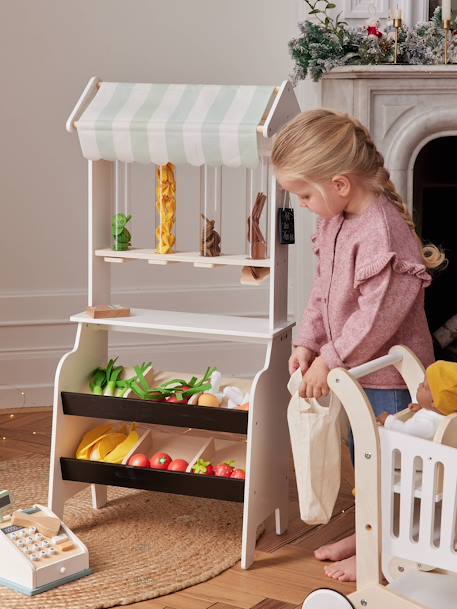 Marchande fruits et légumes en vrac en bois FSC® beige 1 - vertbaudet enfant 