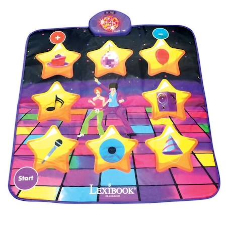 Tapis de danse électronique, Bluetooth et lumineux avec 6 modes de jeu NOIR 1 - vertbaudet enfant 