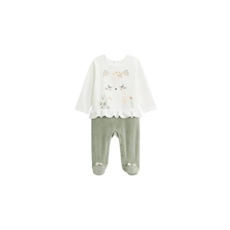 Pyjama bébé en velours Lily VERT+VERT 1 - vertbaudet enfant 