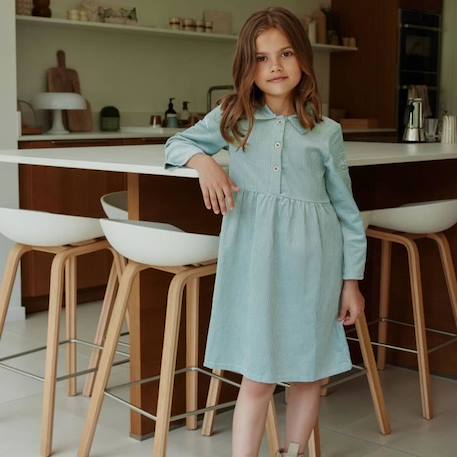 Robe bébé en velours côtelé Alma BLEU 4 - vertbaudet enfant 