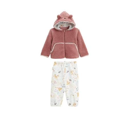 Ensemble bébé veste en sherpa et pantalon en molleton Bloom ROSE 1 - vertbaudet enfant 