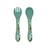 Set fourchette et cuillère en silicone Animaux RENARD VERT 2 - vertbaudet enfant 