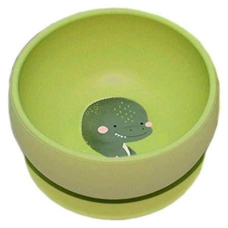 Bol en silicone avec ventouse Animaux DINO VERT 1 - vertbaudet enfant 