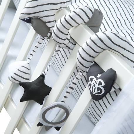 ROBA Jouet d'Éveil Spirale Rock Star Baby 3 pour Lit Bébé, Poussette ou Portique - Anthracite / Blanc NOIR 2 - vertbaudet enfant 