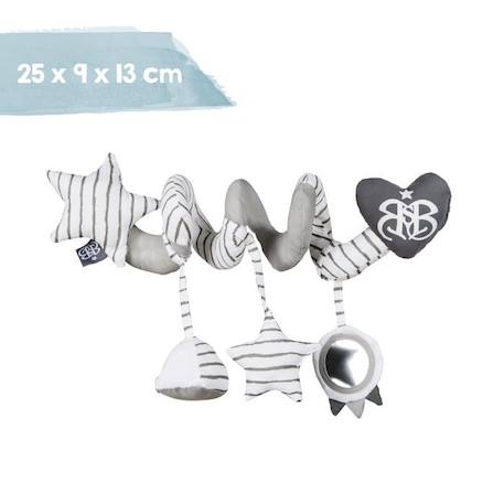 ROBA Jouet d'Éveil Spirale Rock Star Baby 3 pour Lit Bébé, Poussette ou Portique - Anthracite / Blanc NOIR 3 - vertbaudet enfant 