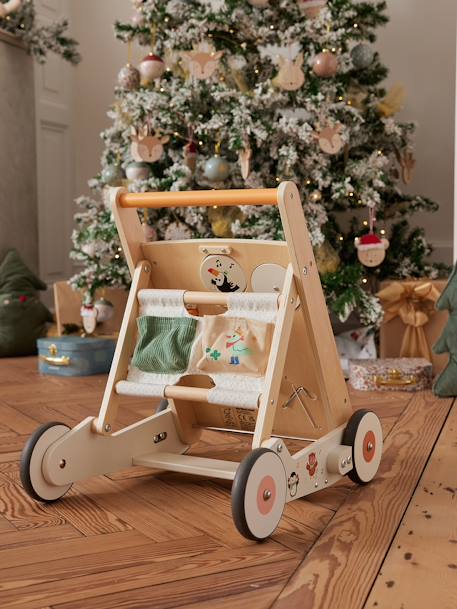 Chariot de marche pliable Les animaux joyeux en bois FSC® bois 6 - vertbaudet enfant 