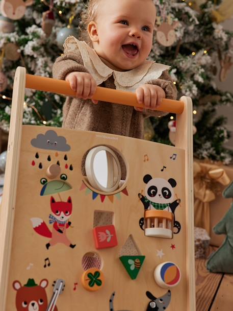 Chariot de marche pliable Les animaux joyeux en bois FSC® bois 4 - vertbaudet enfant 