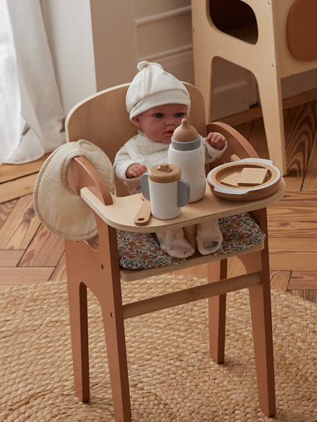 Chaise haute pour poupon en bois FSC® bois 1 - vertbaudet enfant 