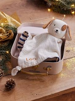 Jouet-Premier âge-Doudous et jouets en tissu-Doudou plat chien personnalisable + coffret cadeau