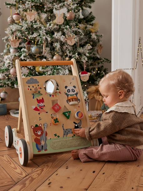 Chariot de marche pliable Les animaux joyeux en bois FSC® bois 3 - vertbaudet enfant 