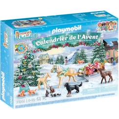 Jouet-Activités artistiques et musicales-Calendrier de l'Avent PLAYMOBIL - Equestre - La magie de Noël - 24 surprises