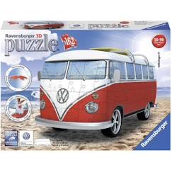 Jouet-Jeux éducatifs-Puzzles-Puzzle 3D Combi T1 Volkswagen - Ravensburger - 162 pièces - sans colle - Enfant 8 ans