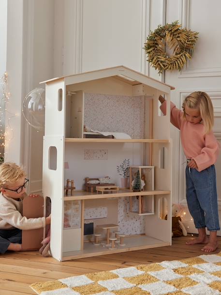 Maison de poupée en bois FSC® blanc 2 - vertbaudet enfant 