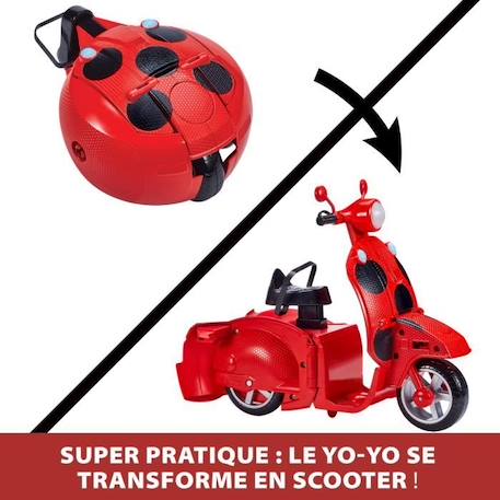 Scooter Miraculous Switch'n go + poupée articulée Ladybug Lucky Charm BANDAI 26 cm - P50668 ROUGE 3 - vertbaudet enfant 