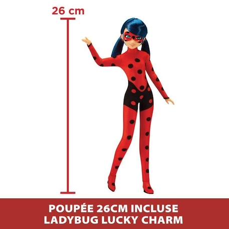 Scooter Miraculous Switch'n go + poupée articulée Ladybug Lucky Charm BANDAI 26 cm - P50668 ROUGE 5 - vertbaudet enfant 