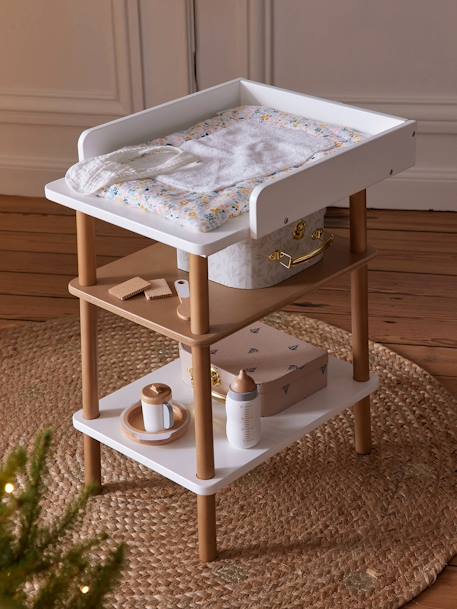 Table à langer poupée en bois FSC® blanc 1 - vertbaudet enfant 