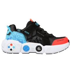 Chaussures-Chaussures garçon 23-38-Chaussures de lifestyle enfant Skechers Game Kicks : Gametronix - noir/blanc/bleu/rouge