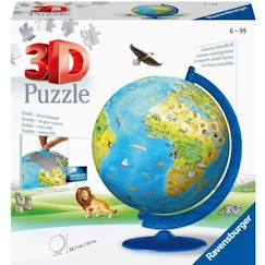 Jouet-Jeux éducatifs-Puzzle 3D Globe terrestre 180 pièces - Ravensburger - Éducatif - Sans colle - Dès 7 ans