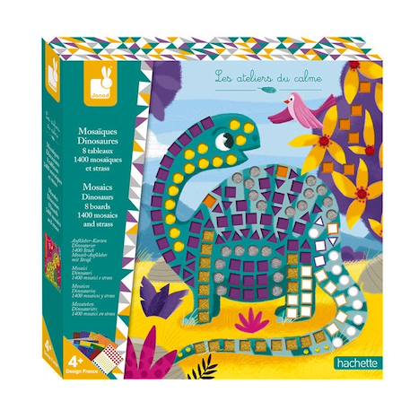 Kit Créatif - Janod - Mosaïques Dinosaures - Jaune - Enfant - 4 ans et plus BLEU 2 - vertbaudet enfant 