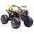 HOMCOM Voiture 4x4 Quad Buggy électrique Enfant 12 V 5 Km/h Max. Effets Lumineux sonores Selle avec Dossier Porte-Bagage Avant JAUNE 1 - vertbaudet enfant 