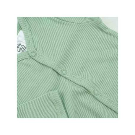 Pyjama - TROIS KILOS SEPT - Bébé Mixte - Vert sauge - Blanc - Maille côtelée BEIGE+BLANC 8 - vertbaudet enfant 