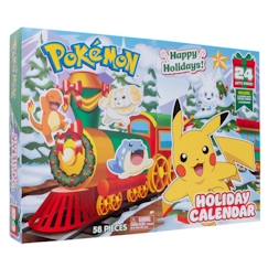 Jouet-Activités artistiques et musicales-Loisirs créatifs-Calendrier de l'Avent Pokémon - BANDAI - 24 figurines inédites - Pour enfant à partir de 4 ans - Figurines aléatoires