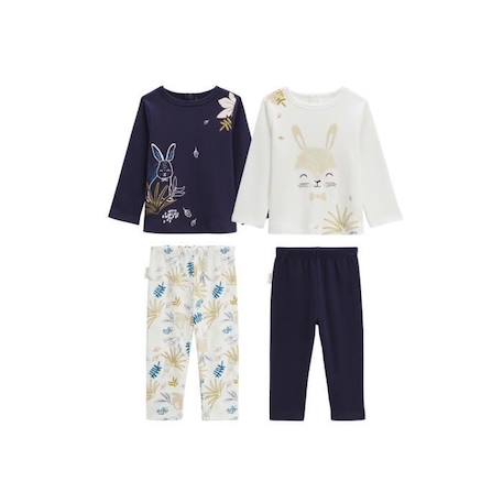 Lot de 2 pyjamas bébé Gribouille BLEU 1 - vertbaudet enfant 