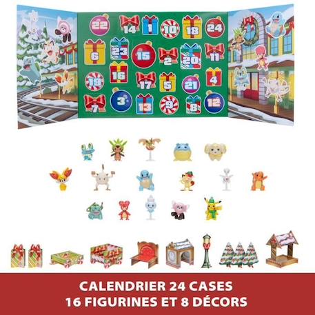 Calendrier de l'Avent Pokémon - BANDAI - 24 figurines inédites - Pour enfant à partir de 4 ans - Figurines aléatoires JAUNE 3 - vertbaudet enfant 