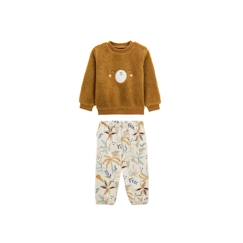 Ensemble bébé sweat-shirt en sherpa et pantalon en molleton Lamascotte  - vertbaudet enfant