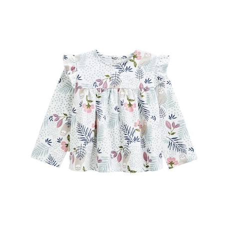 Ensemble bébé blouse et pantalon en molleton Naya BLEU 2 - vertbaudet enfant 