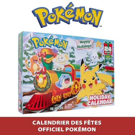 Calendrier de l'Avent Pokémon - BANDAI - 24 figurines inédites - Pour enfant à partir de 4 ans - Figurines aléatoires JAUNE 2 - vertbaudet enfant 