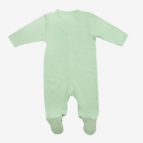 Pyjama - TROIS KILOS SEPT - Bébé Mixte - Vert sauge - Blanc - Maille côtelée BEIGE+BLANC 6 - vertbaudet enfant 