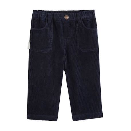 Pantalon bébé en velours côtelé Maia BLEU 1 - vertbaudet enfant 