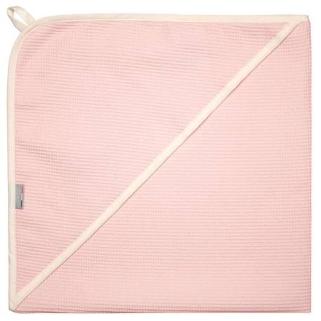 Cape de bain bébé en coton nid d'abeille TU Rose ROSE 1 - vertbaudet enfant 