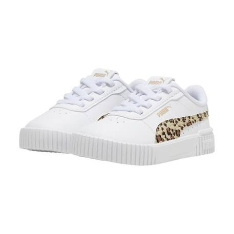 Basket à Lacets Puma Carina 2.0 Animal Update AC Inf - Blanc-Or BLANC 3 - vertbaudet enfant 