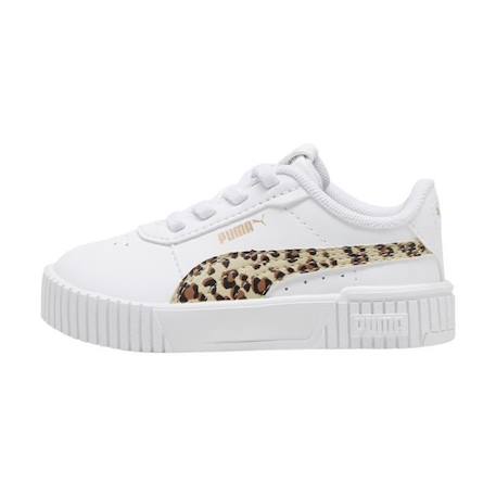 Basket à Lacets Puma Carina 2.0 Animal Update AC Inf - Blanc-Or BLANC 1 - vertbaudet enfant 