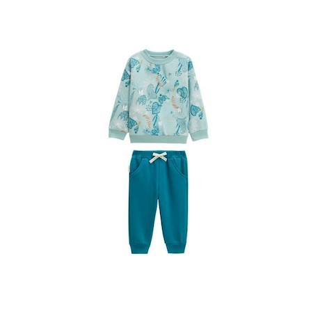 Ensemble bébé sweat-shirt et pantalon en molleton Roméo BLEU 1 - vertbaudet enfant 