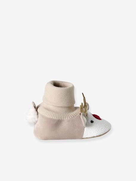 Chaussons de Noël Rennes beige 6 - vertbaudet enfant 