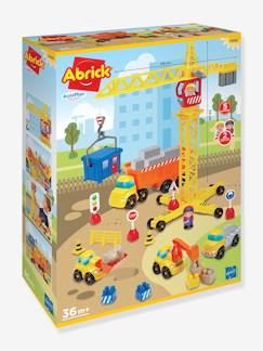 Jouet-Jeux d'imagination-Jeux de construction-Travaux Publics + Grue - Abrick - ECOIFFIER